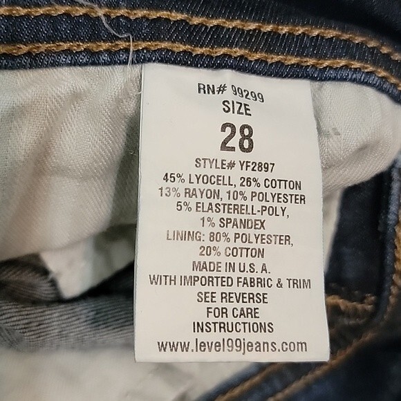 LEVEL 99 Tanya High Waist Skinny Jeans size 28 - Picture 9 of 10